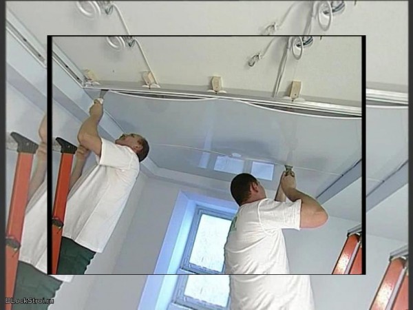 Натяжной потолок своими руками без нагрева - только ремонт своими руками в квартире: фото, видео, инструкции