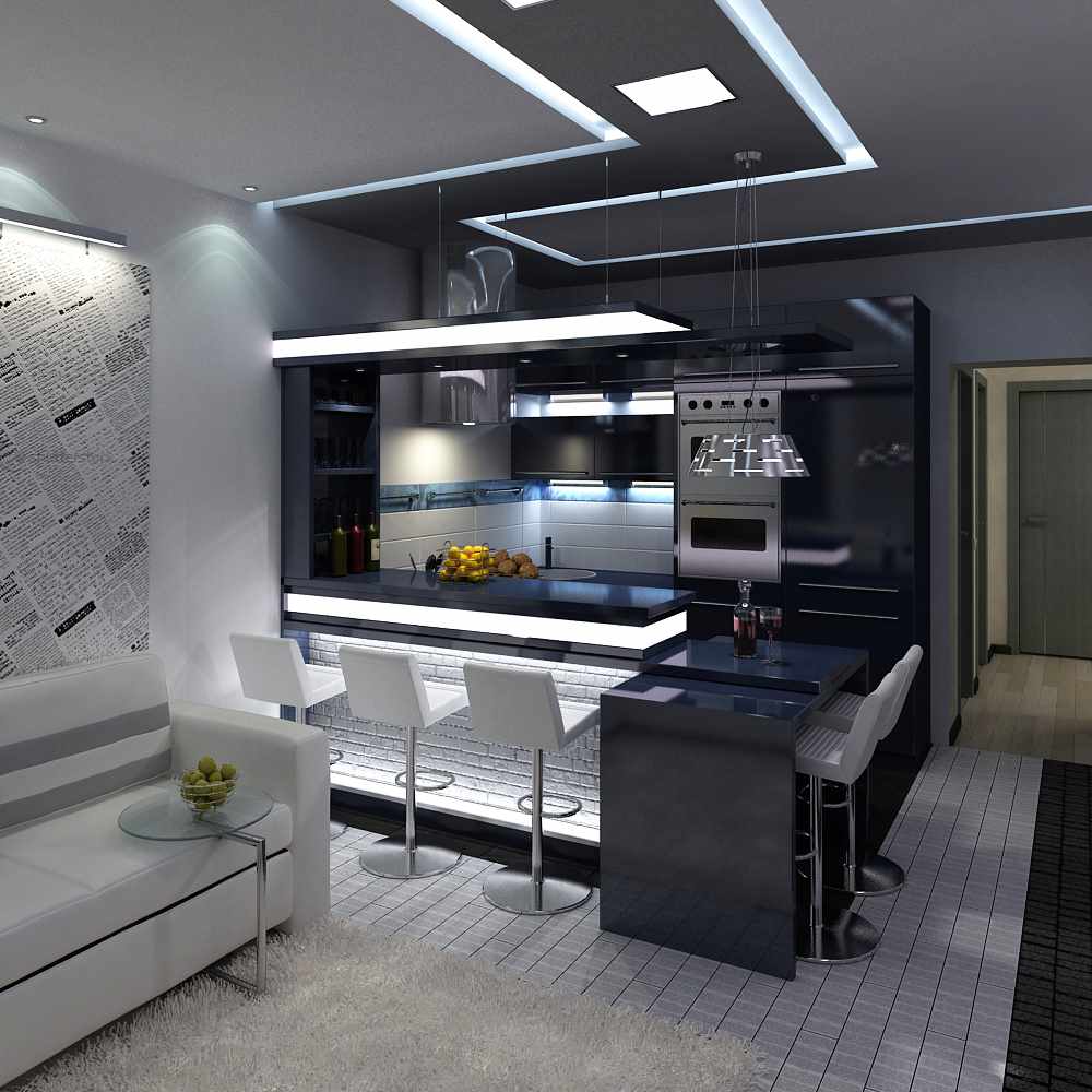 Дизайн кухни-гостиной 20 кв.м: фото интерьеров, планировок, советы дизайнеров