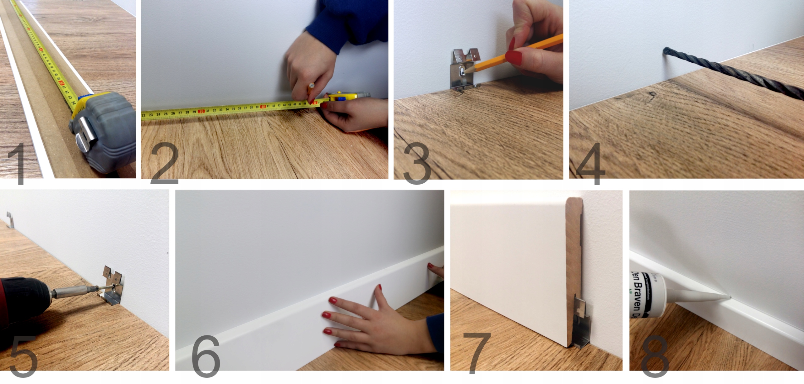Как установить плинтус на пол своими руками в доме: инструкция- обзор + видео