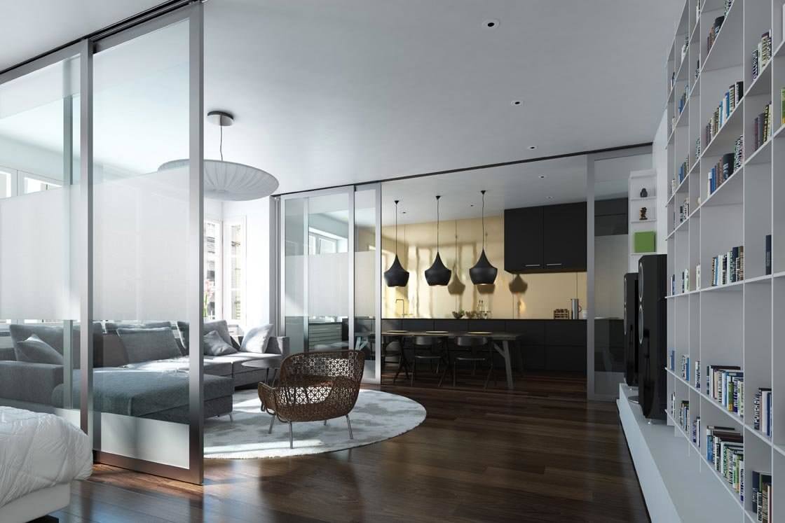 Стеклянные перегородки в квартире. фото ⋆ новые идеи 2023 ⋆ дизайн комнат, советы экспертов