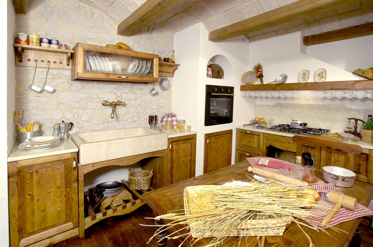 Кухни в стиле кантри: сочетание цветов, отделка и декор, фото в интерьере