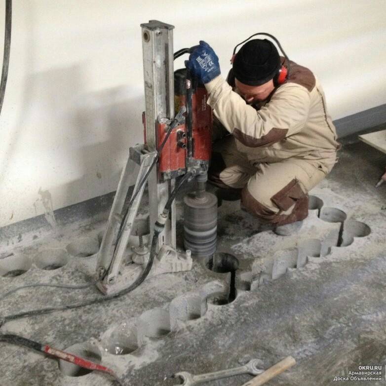 Как работать коронкой по бетону — технология проведения работ своими силами