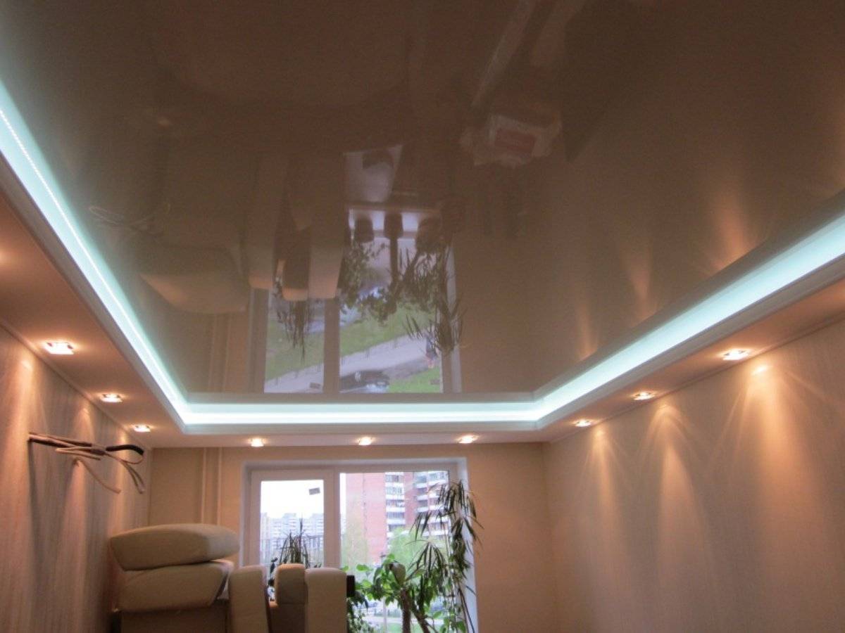 Комбинированный потолок: гипсокартон и натяжной (фото). как сделать комбинированный потолок