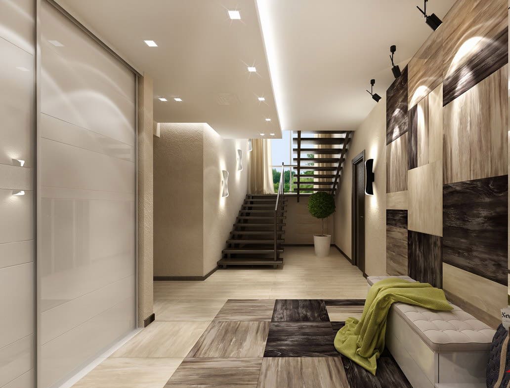 Создание просторного коридора в современных домах: 2 идеи зонирования